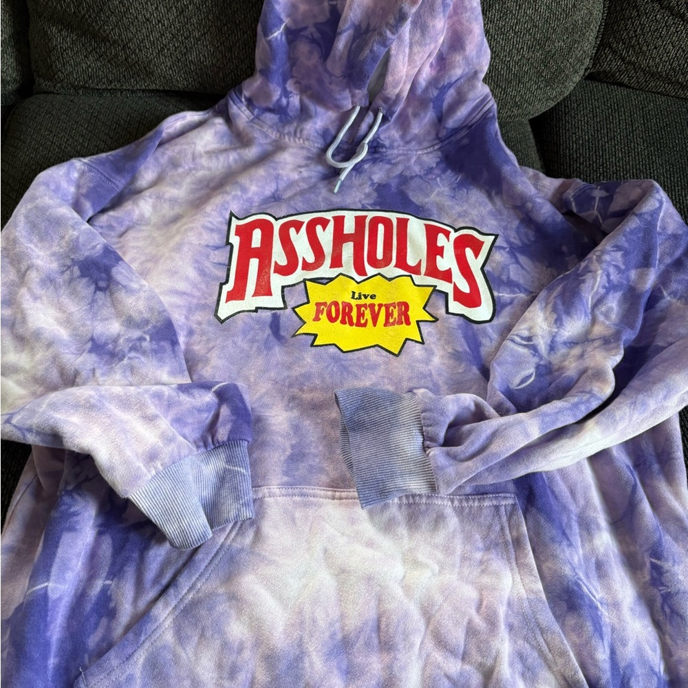 Purple Tie-Dye Graphic Hoodie